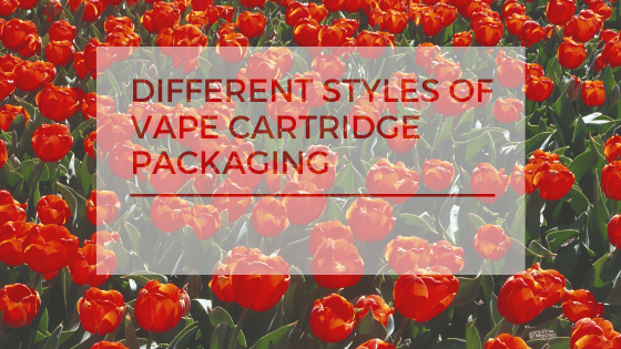 Different styles of Vape cartridge packaging